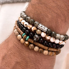 Brazalete ondas oscuras para hombre