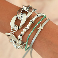 Pulsera de búfalo de plata