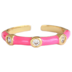 Anillo Monaco rosa fuerte