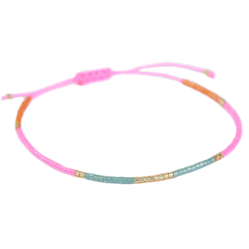 Brazalete Miyuki rosa menta