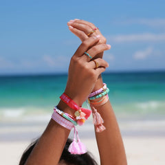 Pulsera tejida estilo verano