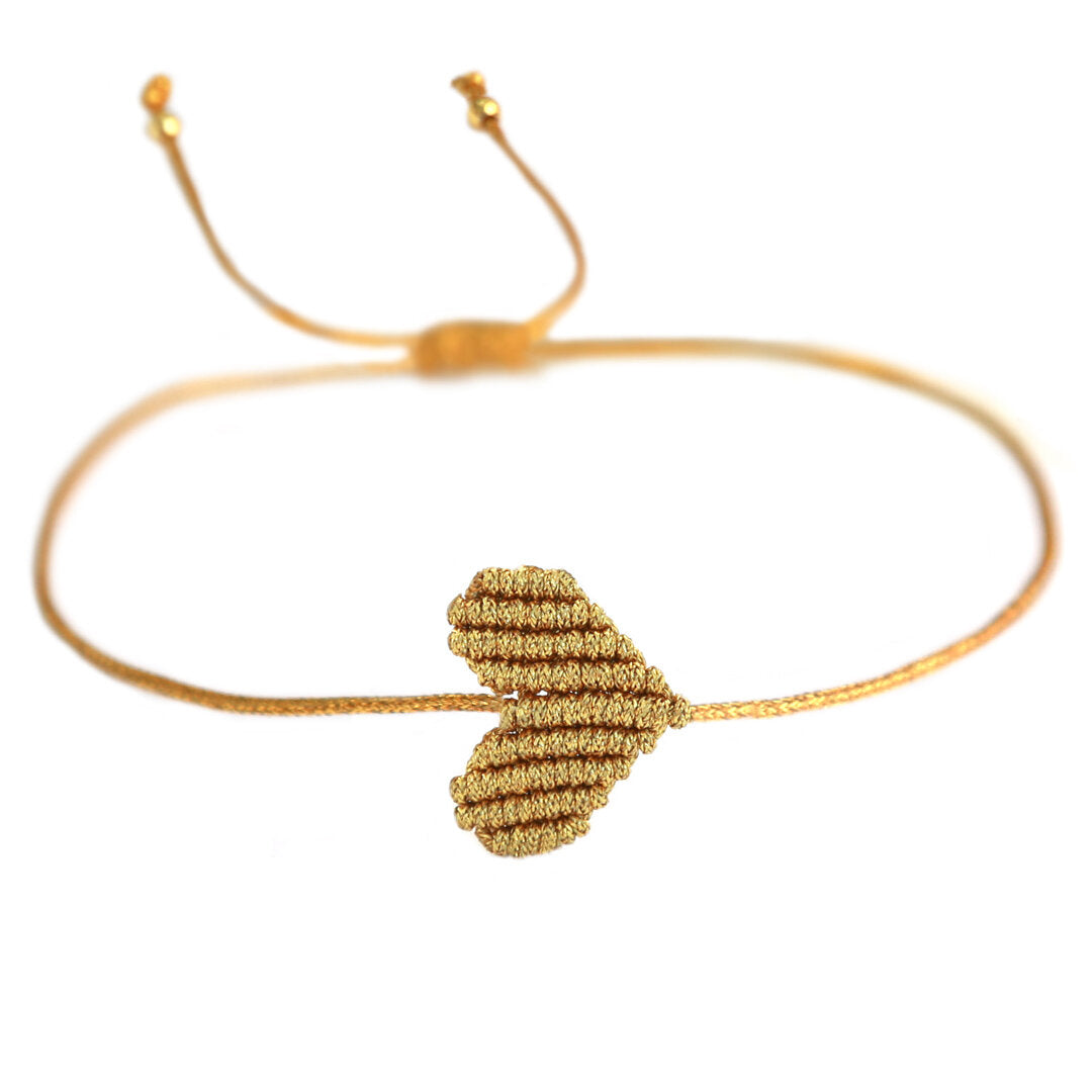 Brazalete corazón dorado
