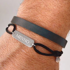 Pulsera con nombre grabado para hombre