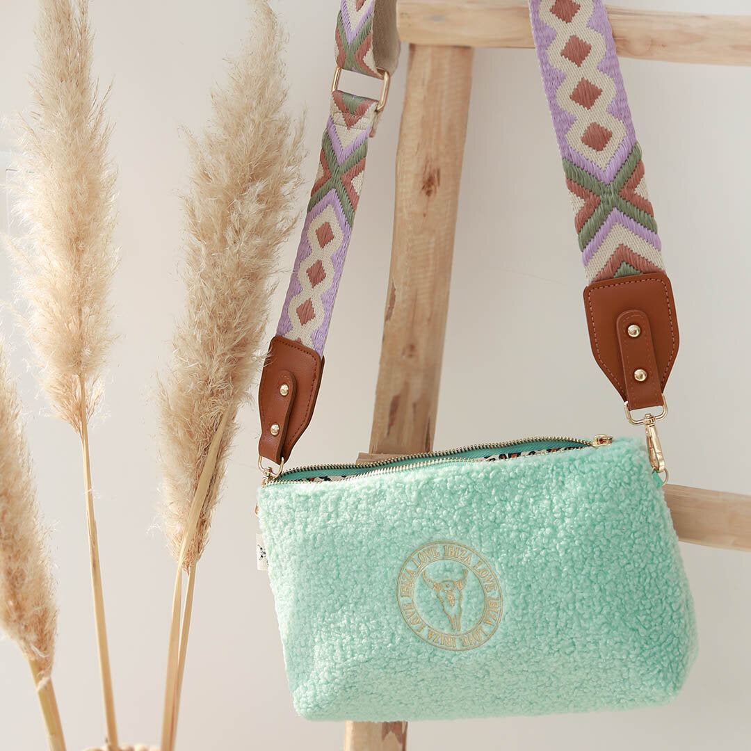 Bolso bandolera Teddy color menta