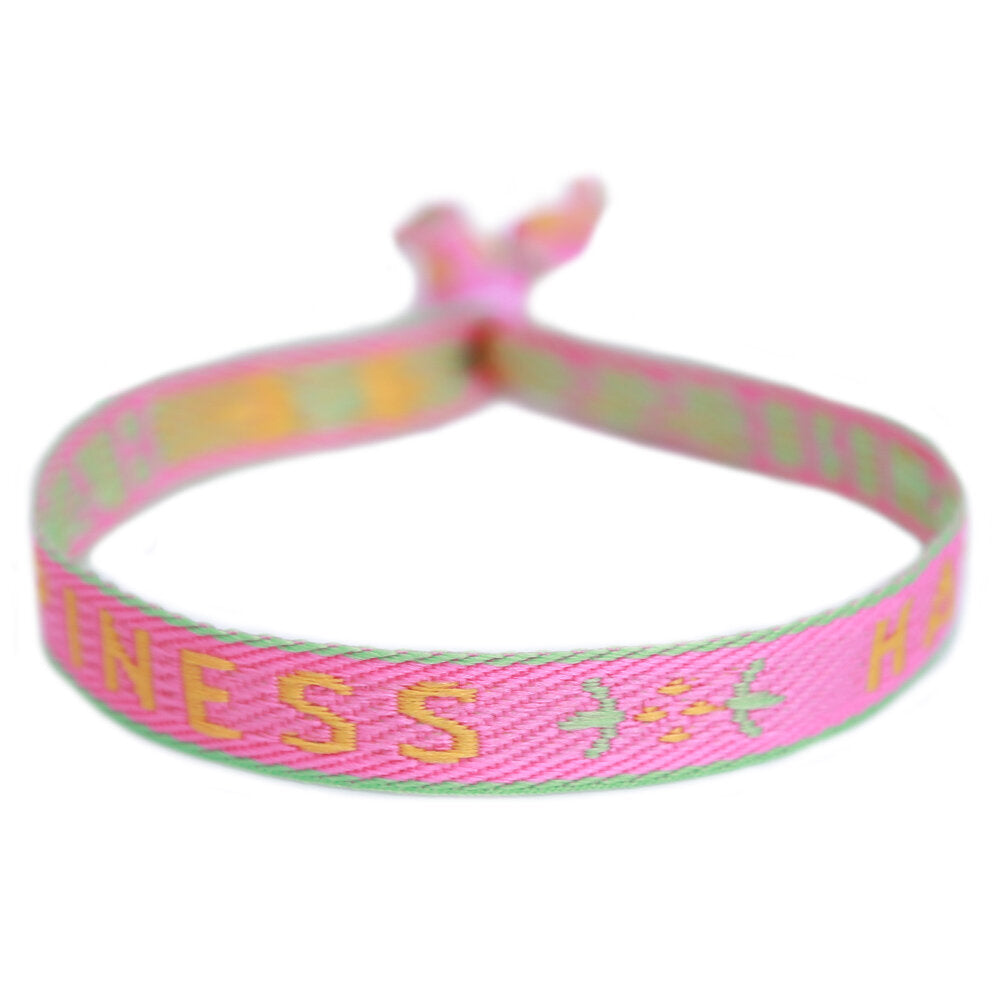 Pulsera tejida «Happiness»