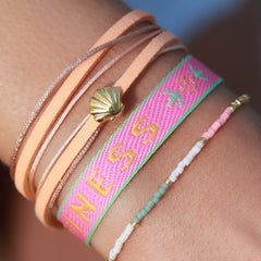 Pulsera tejida «Happiness»