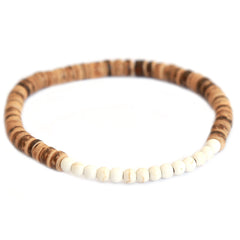 Brazalete coco blanco para hombre