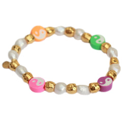 Brazalete de perla Yin Yang